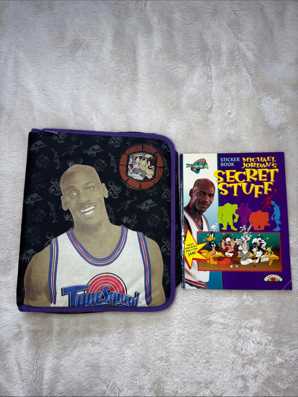 Vintage Space Jam Michael Jordan Tune Squad Binder And Sticker / Colour Book